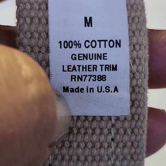 J crew vintage brown leather and canvas webbing belt - Picture 3 of 13